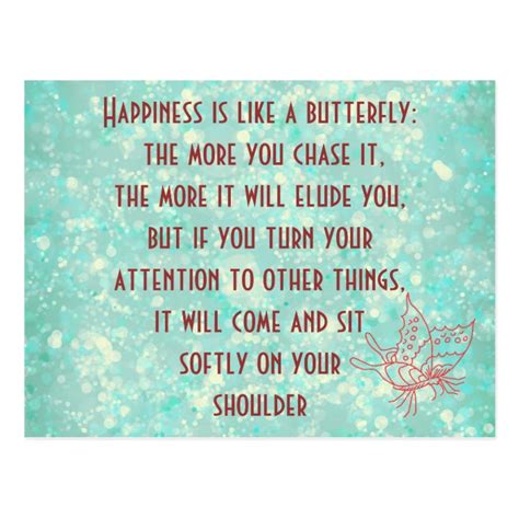 Happiness Is Like A Butterfly Postcard