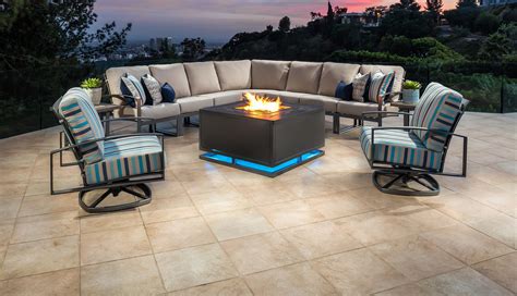 It is an outdoor propane fire pit, rectangular. Glamorous Patio Furniture Sale Costco Charming Outdoor ...