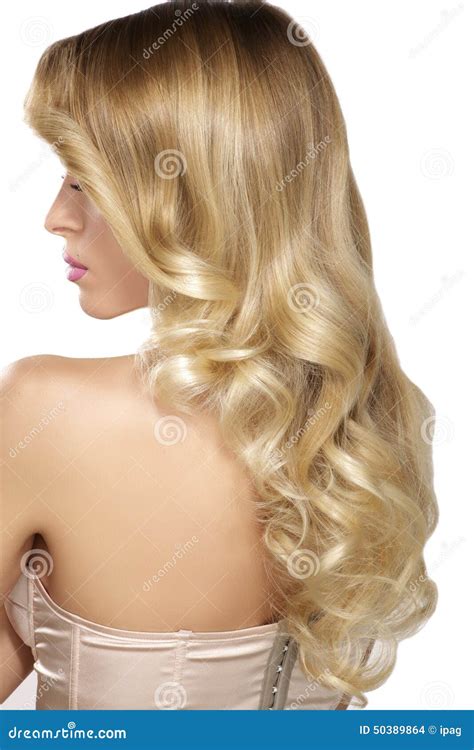 Beautiful Young Blond Model Curly Hair Posing Stock Photo Image Of