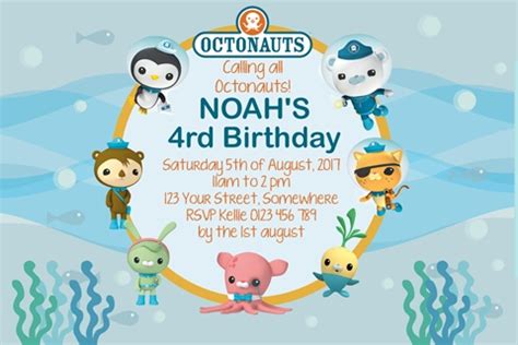 Paper Party Supplies Invitations Announcements Octonauts Party