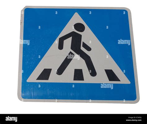 Blue Square Pedestrian Crossing Sign Hi Res Stock Photography And