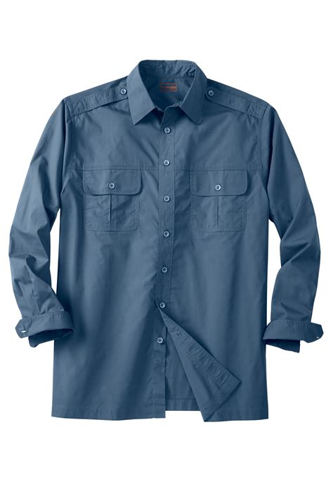 Long Sleeve Pilot Shirt By Boulder Creek King Size