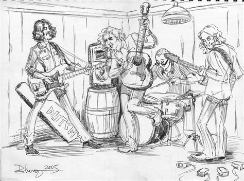 Rock Band Sketch At Explore Collection Of Rock