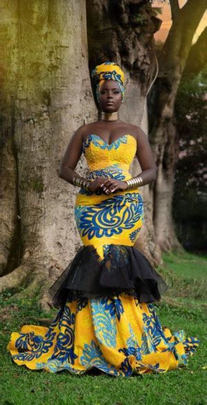 Modern Lobola Outfits Zimbabwe Modele Robe Sirene Africaine African Wax Prints Wedding Dress