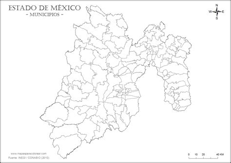 Mapa Del Estado De Mexico Con Nombres Para Imprimir Pdf Descargar