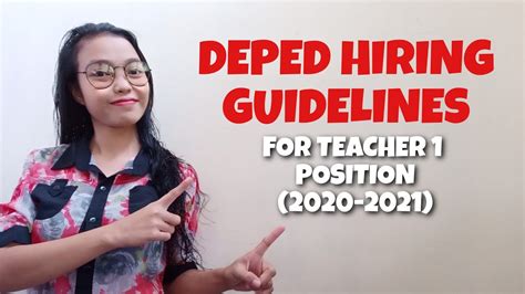 Ultimate Hiring Guidelines For Teacher 1 Position 2020 2021 Teacher Argie Youtube