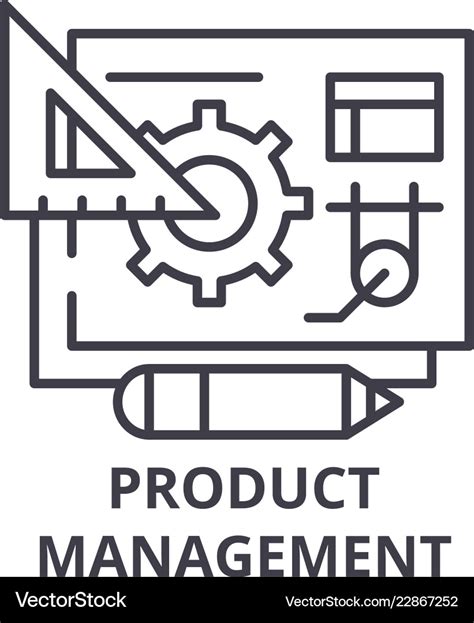 Product Management Line Icon Concept Product Vector Image
