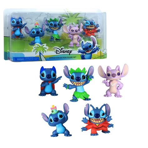 Disneys Lilo And Stitch Collectible Stitch Figure Set 5 Pieces Ages 3