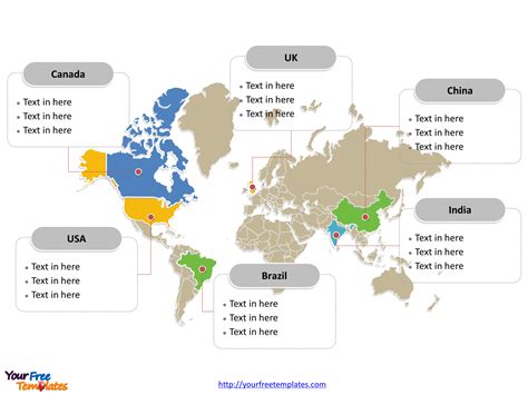 Powerpoint World Map Inforgraphic Presentation Template Riset