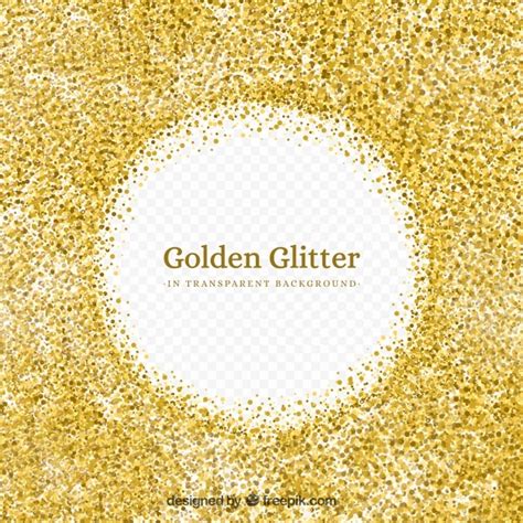 Free Vector Golden Glitter With Transparent Background