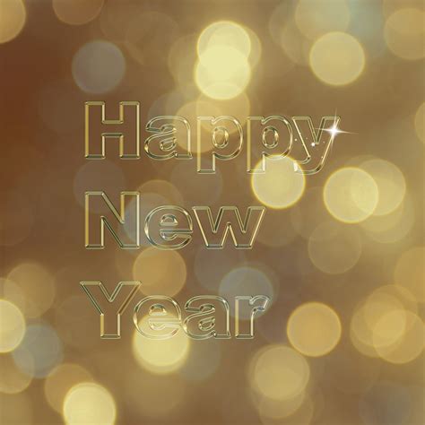 Golden Happy New Year Free Stock Photo Public Domain Pictures