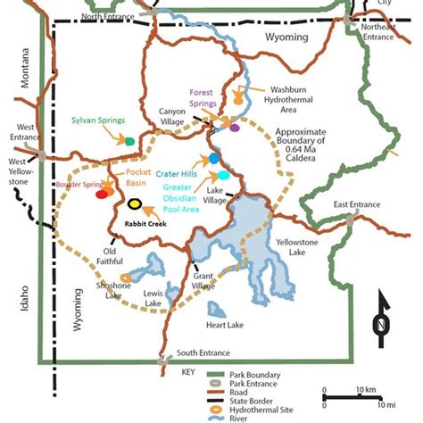 Yellowstone National Park Map With Sampling Sites Modified From Havig