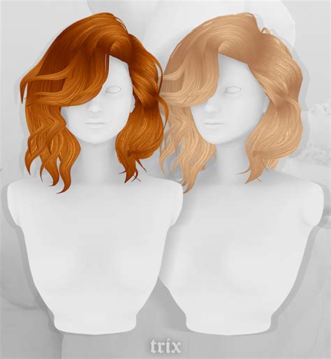 Sims 4 Cc Short Cute Female Hair Sideswept Clubvsa