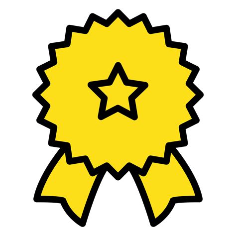 Yellow And Black Star Badge Award Icon 19953590 Png