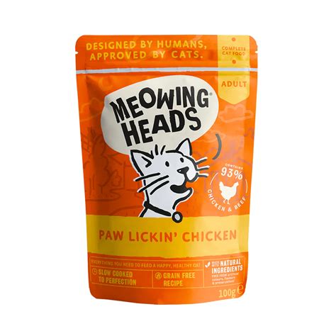 Meowing Heads Paw Lickin Chicken Wet Cat Food Chicken Grain Free