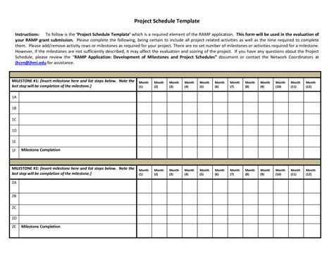 Project Schedule Templates At Allbusinesstemplates Com Gambaran