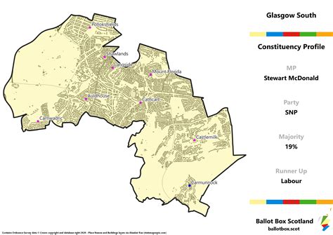 Glasgow South Constituency Map Ballot Box Scotland