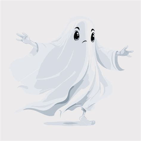 Premium Vector Ghost Vector On A White Background