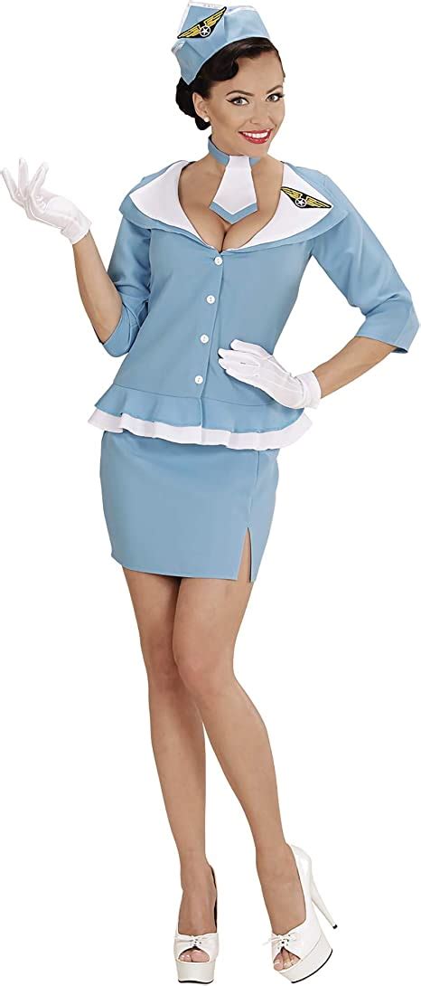 Flight Attendant Adult Fancy Dress Costume Large Size