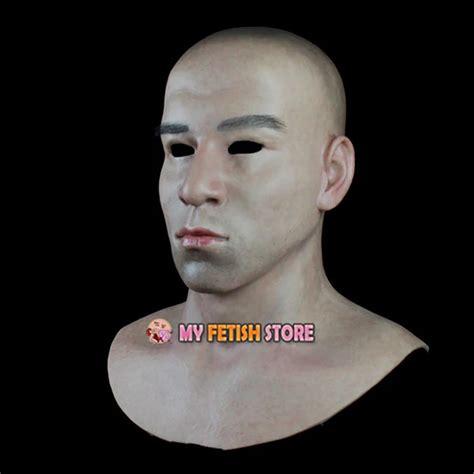 Sf N8 Crossdress Cosplay Realistic Human Face Silicone Male Full Head