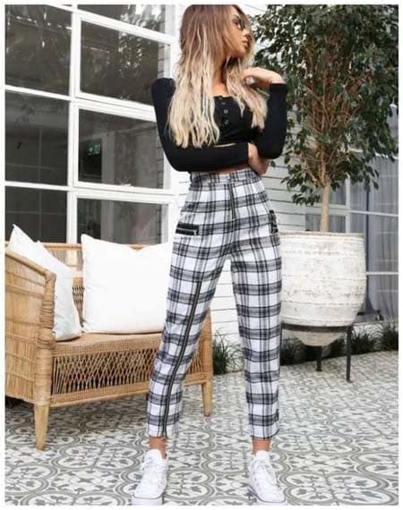 What To Wear With Black And White Plaid Pants Encycloall