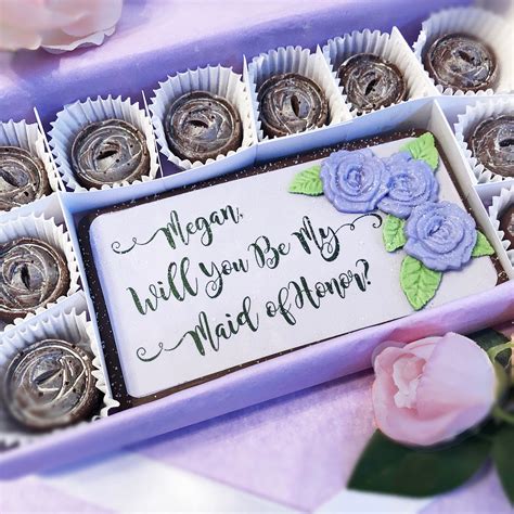 From the sentimental, to jewelry and trinkets, treat the person who has been your champion, assistant, therapist. Personalized Maid of Honor Proposal Chocolates Bridal ...