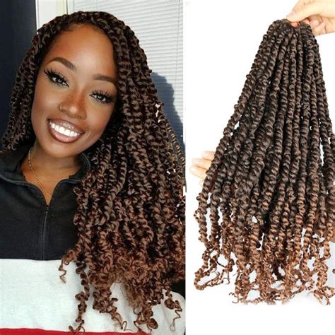 Passion Twist Crochet Hair 18 Inch Pre Looped Synthetic Etsy Uk