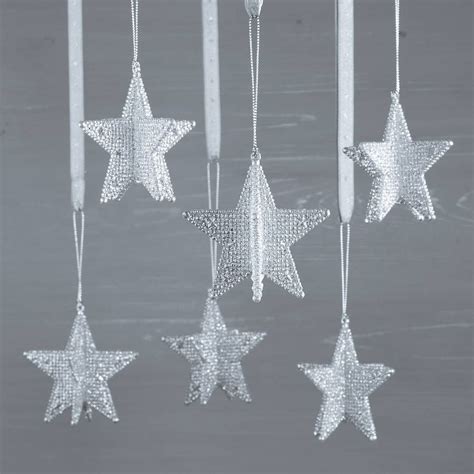 Silver Sparkly Star Christmas Tree Decoration Christmas Tree