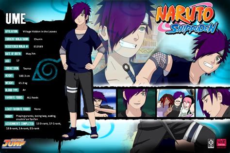 Naruto Profiles Ume By Aiishiteruxsasaki On Deviantart Naruto