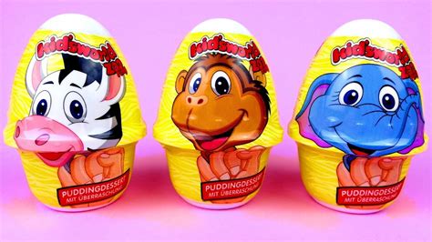3 Zoo Animals Surprise Eggs Toys Kinder Egg Surprise Youtube