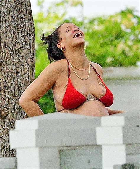 Pregnant Rihanna In Bikini On Holiday In Barbados 04 18 2022 Hawtcelebs