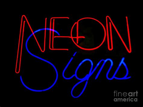 Neon Signs In Black Photograph By Kelly Awad Fine Art America