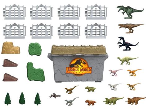 Buy Jurassic World Dominion Minis Mega On The Go Dinosaur 30 Piece Danger Set Online At Lowest