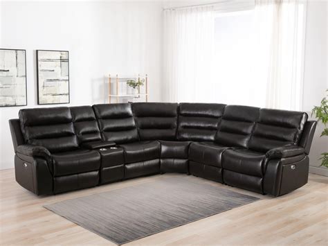 modern designer belair power recliner sectional sofa  padded arm rest