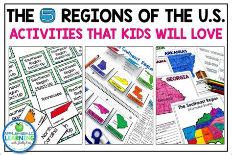 5 Regions Of The United States Activities United States Geography