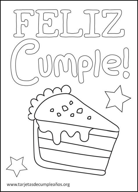 Tarjetas De Cumpleaños Para Colorear Y Pintar Imágenes 🎂 🎉