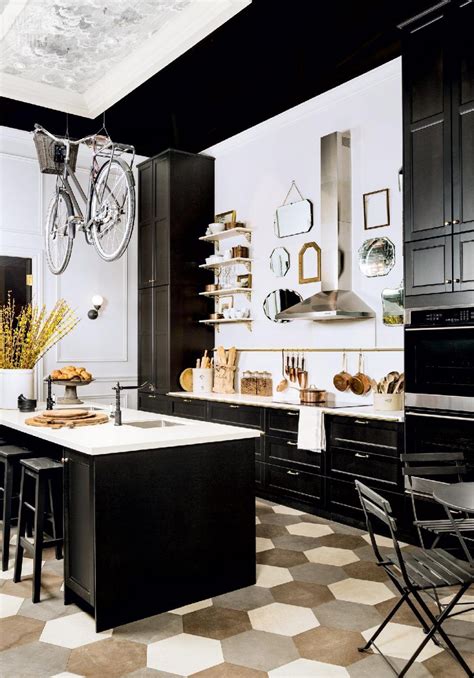 Paris Bistro Kitchen Style Black White Kitchen White Kitchen