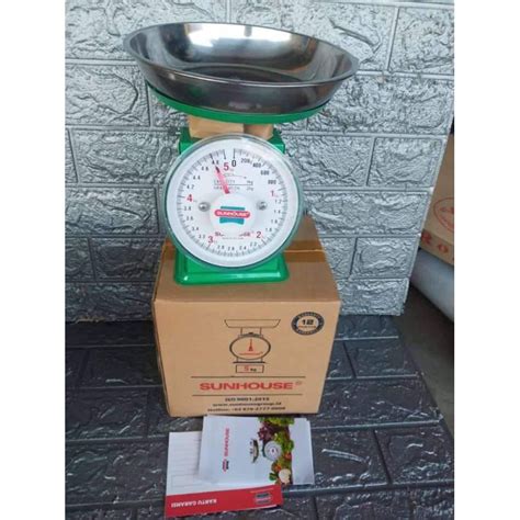 Jual Timbangan Vietnam 5 Kg Hijau Besi Sunhouse Dial Spring Scale SH