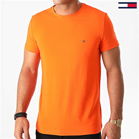tommy hilfiger tee shirt slim stretch 0800 orange