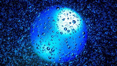 Blue Drops Bubbles Round 4k Hd Abstract Wallpapers Hd Wallpapers Id 45143