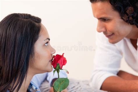 Couple Celebrating Valentines Day Stock Image Image Of Enjoying