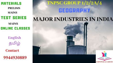 Tnpsc Geography Major Industries In India Youtube
