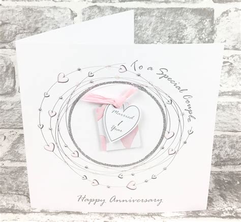 1st Wedding Anniversary Card Paper Anniversary Etsy
