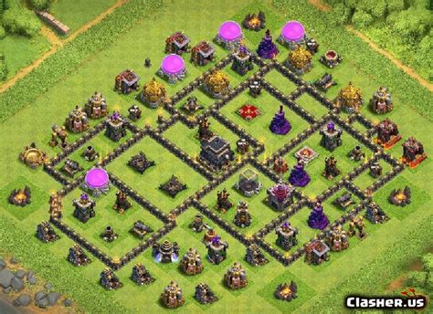 Th9 war base triton's features: Town Hall 9 TH9 War/Trophy base #313 With Link [6-2020 ...