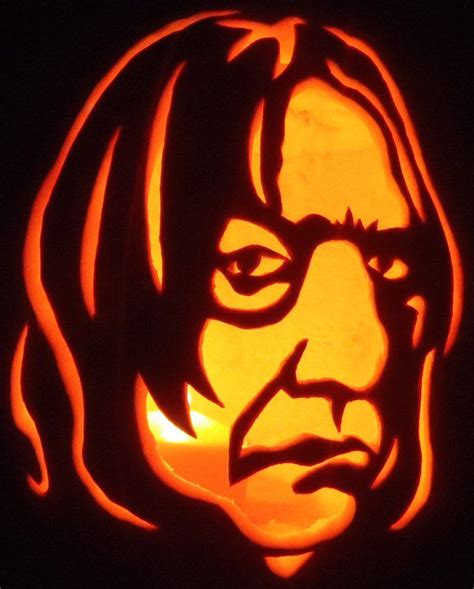 Another harry potter logo stencil can be found here. Professor Snape From Harry Potter Pumpkin | Pumpkin ...