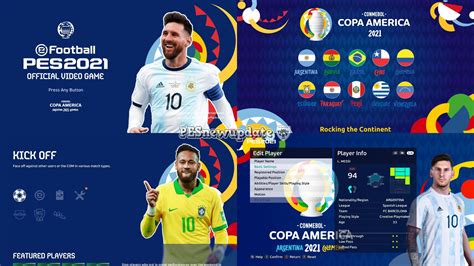 Pes 2021 Menu Mod Copa America 2021 By Pesnewupdate