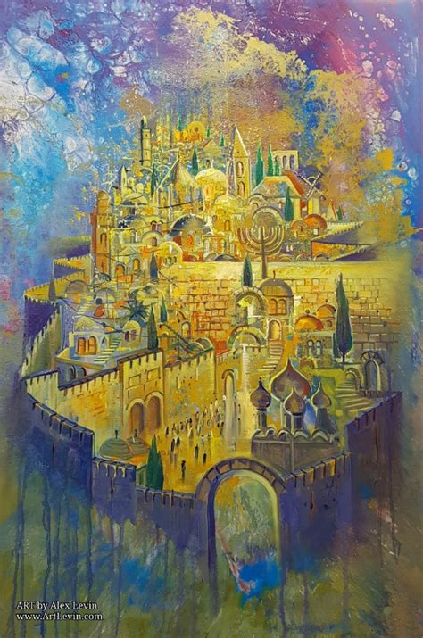 Abstract Jerusalem Painting Jerusalem At Night Alex Levin