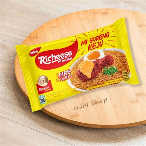 Jual Mie Richeese Level Mi Instan Ramen Goreng Keju Pedas Viral Nabati Gr Halal