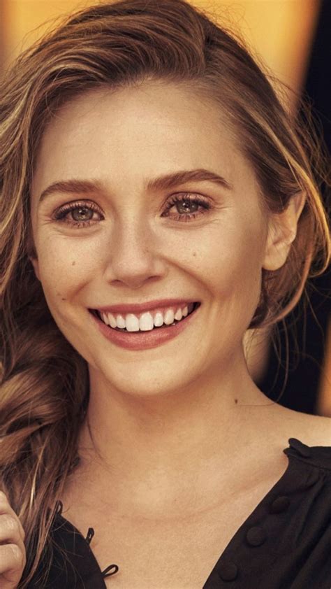 Beautiful Smile Elizabeth Olsen Photoshoot 720x1280 Wallpaper