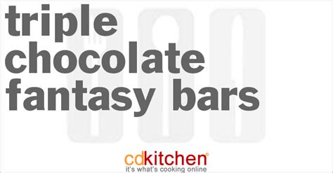 Triple Chocolate Fantasy Bars Recipe